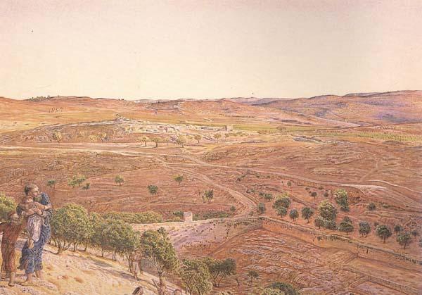 william holman hunt,o.m.,r.w.s The Plain of Rephaim from Mount Zion (mk46)